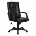 Poltrona Direzionale Ergonomica in Pelle Nera
