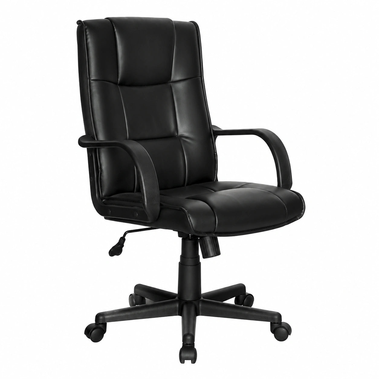Poltrona Direzionale Ergonomica in Pelle Nera