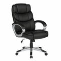 Poltrona Direzionale Ergonomica Siria in Pelle Nera