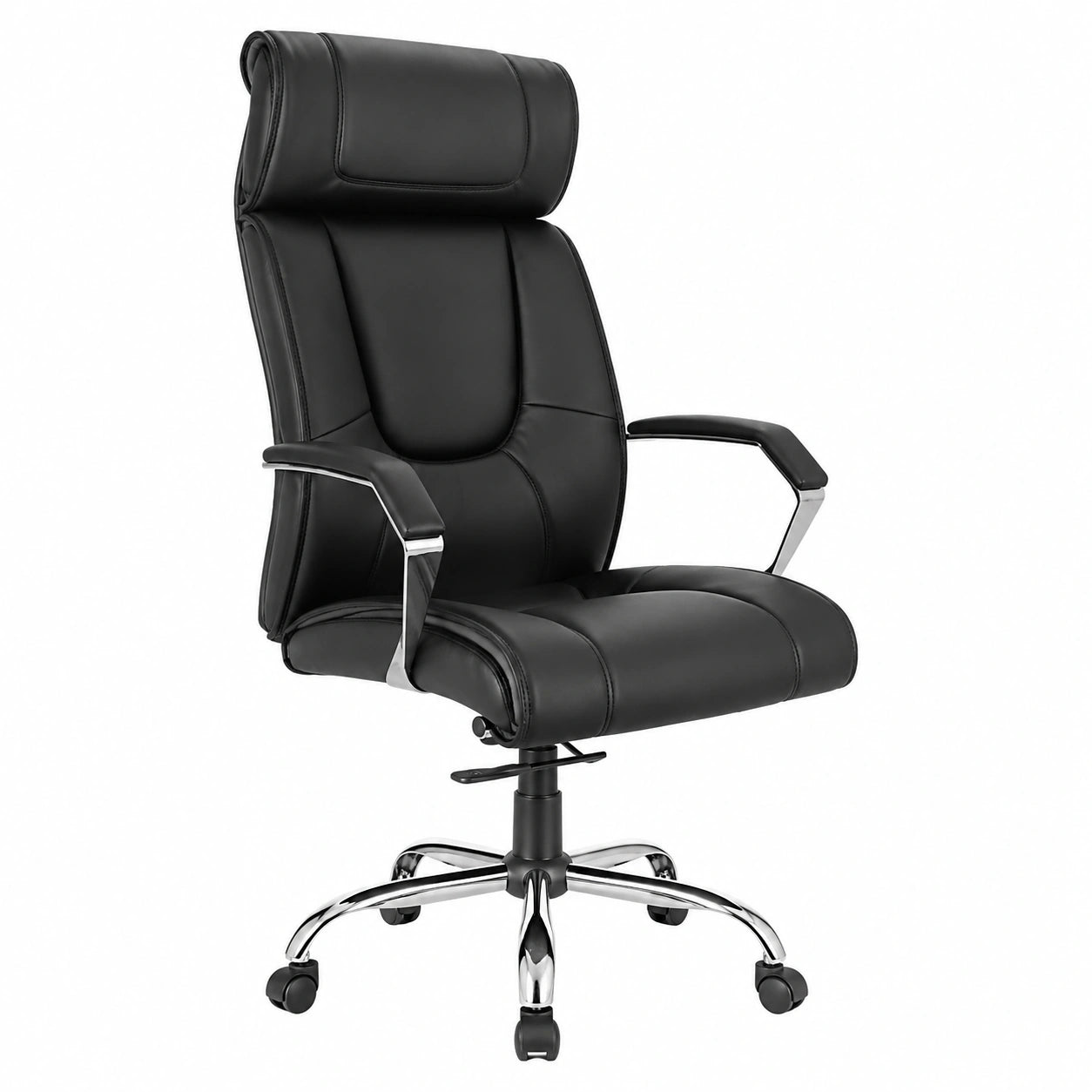 Poltrona Direzionale Ergonomica in Pelle Nera