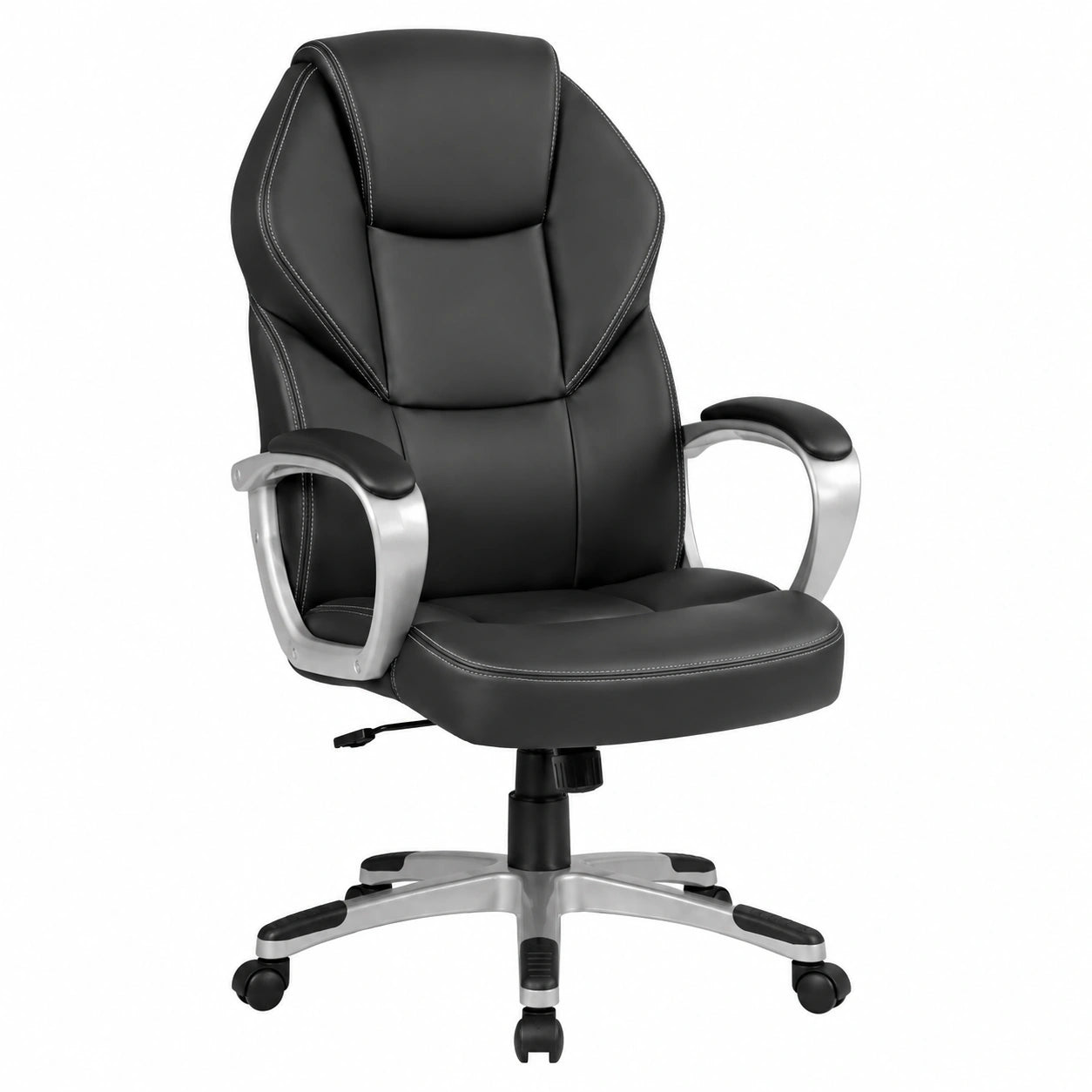 Sedia da Ufficio Girevole per Gaming con Ruote e Supporto Ergonomico