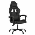 Poltrona da Gaming Ergonomica in Pelle Sintetica Nera con Braccioli e Ruote