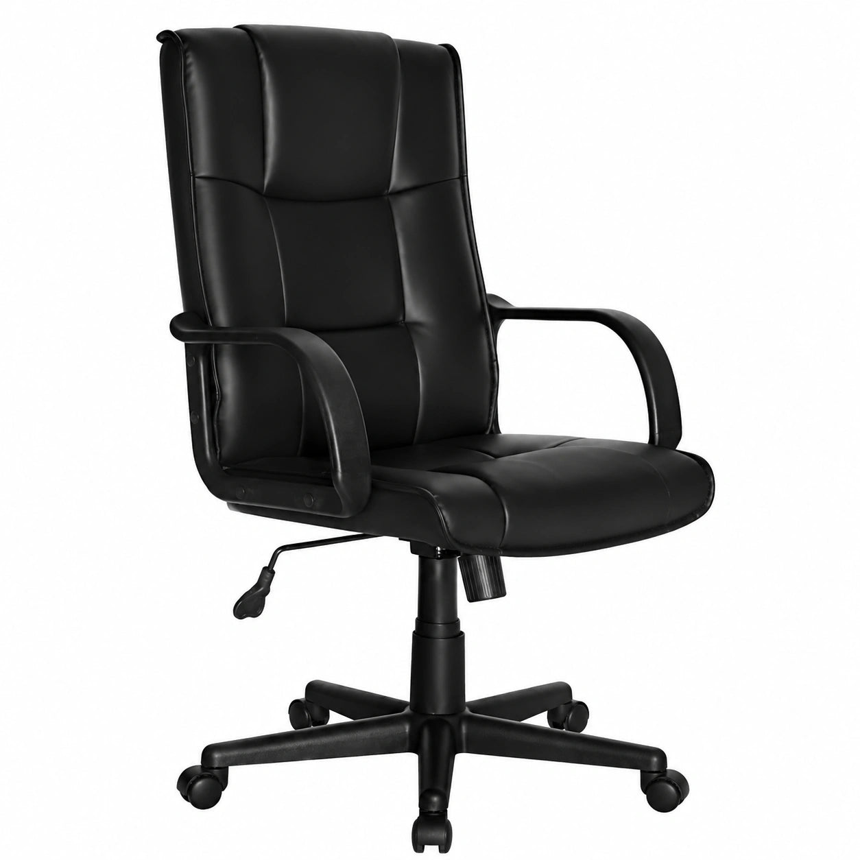 Poltrona Direzionale Ergonomica in Pelle Nera