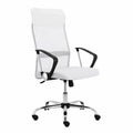 Sedia da Ufficio Ergonomica in Rete Traspirante, Rotazione a 360°, Altezza Regolabile, Bianco