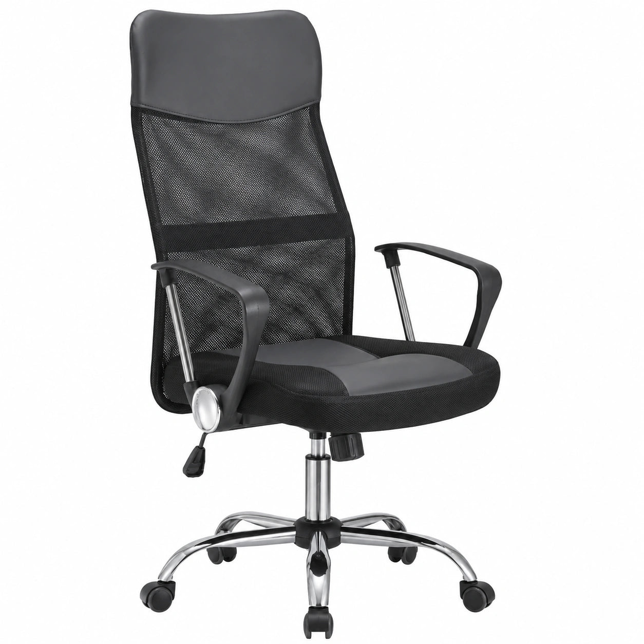 Sedia da Ufficio Ergonomica in Ecopelle con Altezza Regolabile e Rotazione a 360°