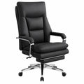 Sedia da ufficio ergonomica reclinabile con poggiapiedi e braccioli regolabili, comfort totale (nero)