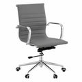 Sedia Girevole da Ufficio Ergonomica con Ruote Grigio