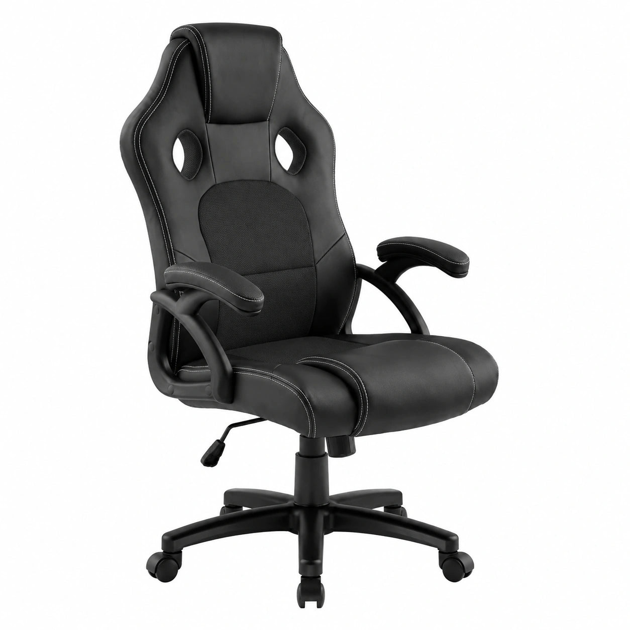 Sedia Ergonomica da Ufficio con Base Robusta e Imbottitura Confortevole - Nero