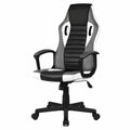 Sedia da Gaming Ergonomica BAKAJI in Eco Pelle, Altezza Regolabile, Grigio