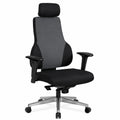 Sedia da Ufficio Direzionale Ergonomica in Tessuto Grigio con Poggiatesta