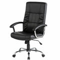 Dmora - Poltrona Direzionale Ergonomica con Braccioli, Regolabile, Sedia Ufficio in Nero, Dimensioni 69x64x106-116 cm