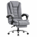 Sedia da Ufficio Ergonomica naspaluro con Poggiapiedi e Altezza Regolabile, Grigio