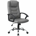 Sedia da Ufficio Ergonomica Grigia in Pelle