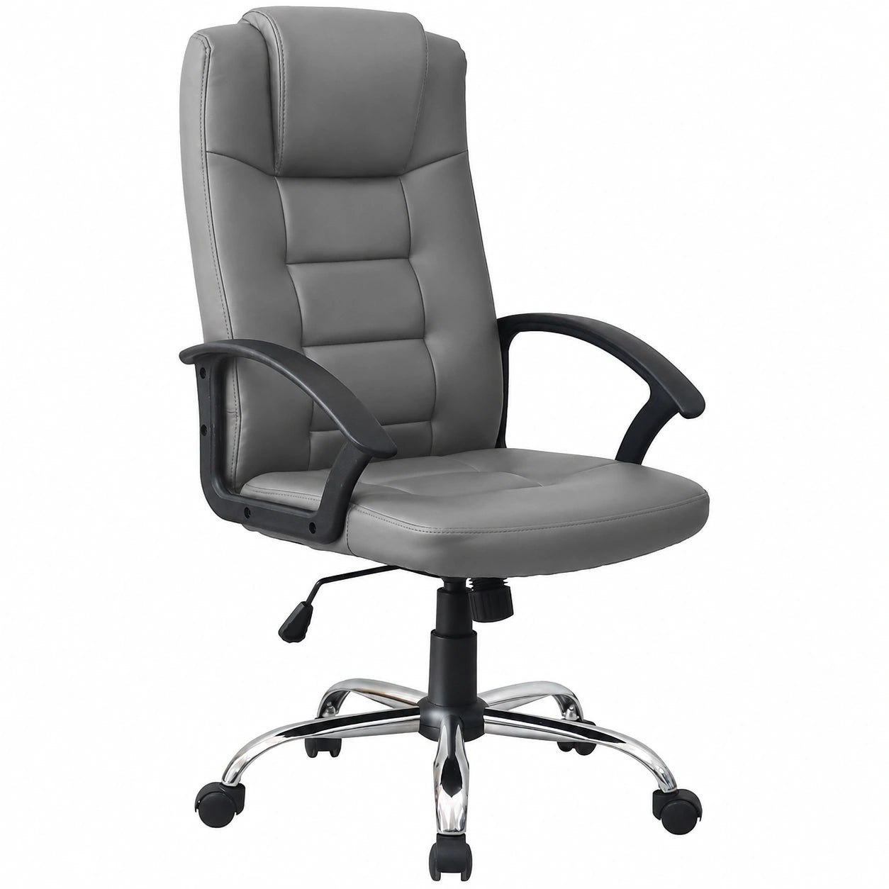 Sedia da Ufficio Ergonomica Grigia in Pelle