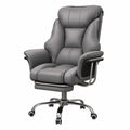 Poltrona Direzionale Ergonomica 250 kg in Pelle con Poggiapiedi